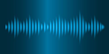 Ses dalgaları dalgalanan koyu mavi ışık