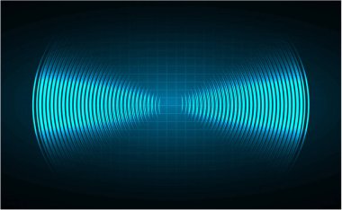 Ses dalgaları dalgalanan koyu mavi ışık