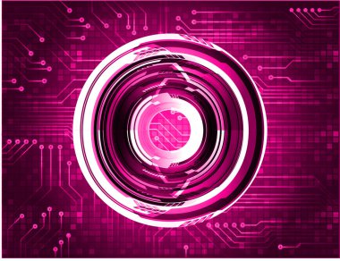 Mavi göz siber devre gelecekteki teknoloji konsepti