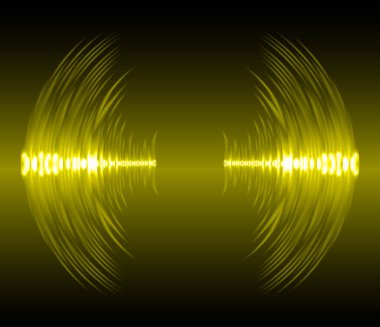 Ses dalgaları dalgalanan koyu mavi ışık