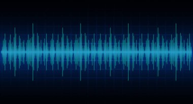 Ses dalgaları dalgalanan koyu mavi ışık