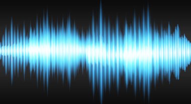 Ses dalgaları dalgalanan koyu mavi ışık