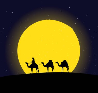 Bir atın silüetinin vektör çizimi