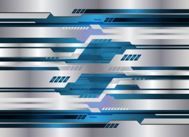 Mavi siber devre gelecekteki teknoloji konsepti