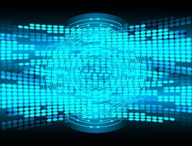 Mavi siber devre gelecekteki teknoloji konsepti