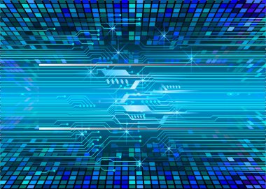 Mavi siber devre gelecekteki teknoloji konsepti