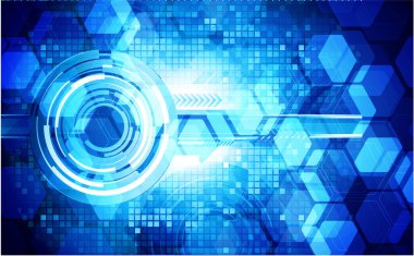 Mavi siber devre gelecekteki teknoloji konsepti