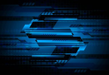 Mavi siber devre gelecekteki teknoloji konsepti