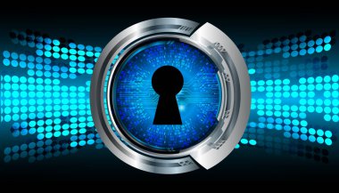 Sayısal arkaplan ve siber güvenlik konusunda kapatılmış asma kilit