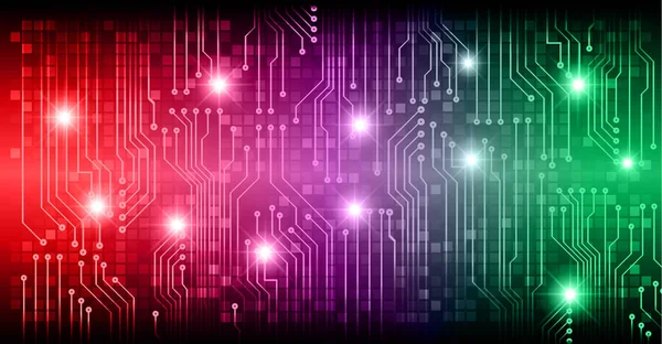 Cyber Circuit Toekomstige Technologie Concept Achtergrond — Stockvector