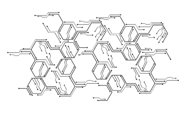 Cibercircuito Futuro Concepto Tecnología Fondo — Vector de stock