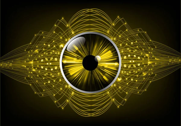 Blue Eye Cyber Circuito Futuro Concetto Tecnologia Sfondo — Vettoriale Stock