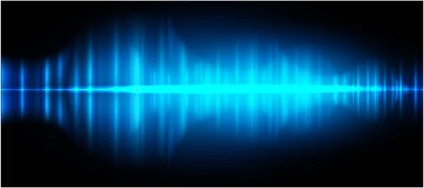 Ondes Sonores Oscillant Lumière Bleu Foncé — Image vectorielle