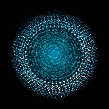 Mavi göz siber devre gelecekteki teknoloji konsepti