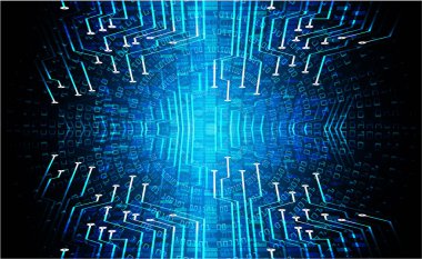 Mavi siber devre gelecekteki teknoloji konsepti