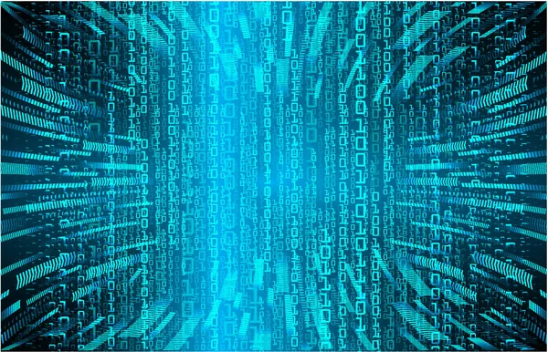 Blue Cyber Circuit Toekomstige Technologie Concept Achtergrond — Stockvector