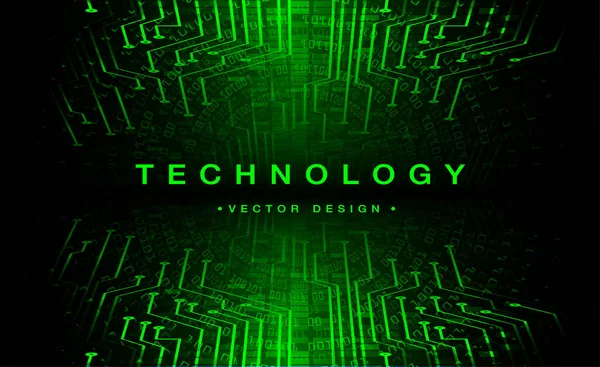 Tło Koncepcji Technologii Cyberobwodów Przyszłości — Wektor stockowy