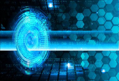 Fütürist teknolojik elementlere sahip soyut teknoloji arka planı