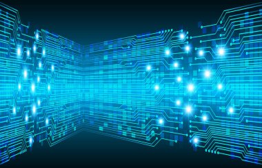 Devre kartlı soyut mavi arkaplan