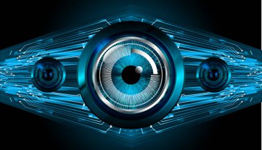 Sanal gerçeklik kulaklığı olan soyut teknoloji arka planı