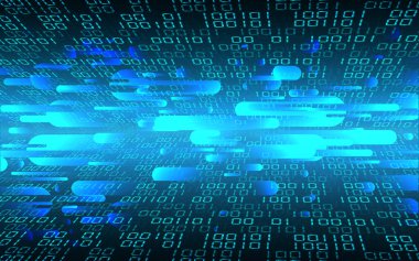 İkili kod ve sayılarla soyut arkaplan