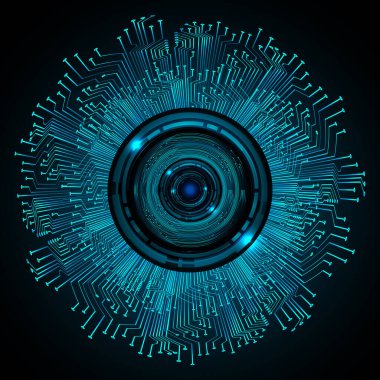 Dairesel desenli soyut teknoloji arka planı. vektör illüstrasyonu