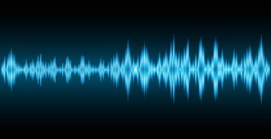 ses dalgaları siyah arkaplanda