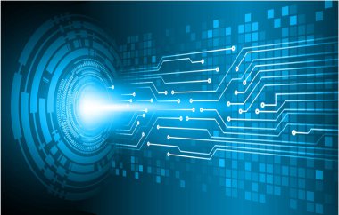 Devre kartlı soyut mavi arkaplan