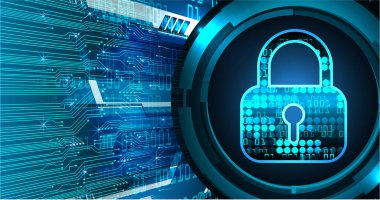 İkili kodlu bilgisayar teknolojisinin 3 boyutlu illüstrasyonu