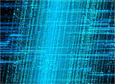 İkili kod ve noktalarla soyut arkaplan