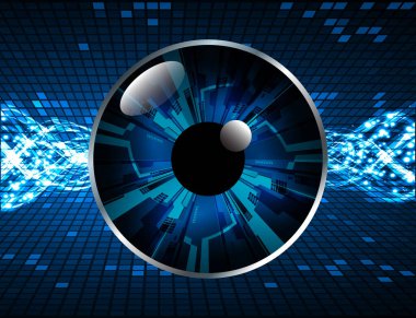 Fütürist bir konuşmacı ile soyut arkaplan