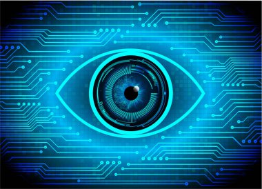 Büyüteçle soyut mavi arkaplan