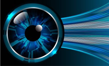 Mavi daireli ve noktalı soyut arkaplan