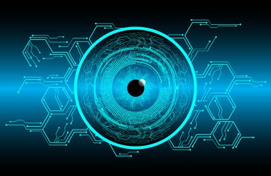 Dairesel desenli soyut mavi arkaplan