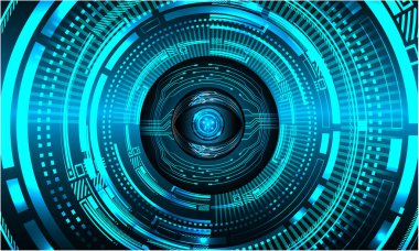 Dairesel elementlere sahip soyut teknoloji arkaplanı