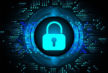 Güvenlik kavramının vektör çizimi