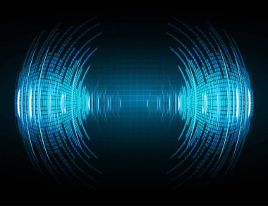 Parlak daireli soyut teknoloji arkaplanı