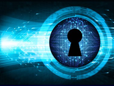 asma kilit ve küreyle internet güvenliği kavramı