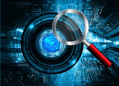 Bir büyüteç dijital illüstrasyon