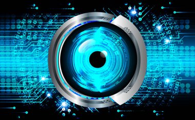 göz ve sanal kullanıcı arayüzünün vektör çizimi