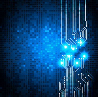 Devre kartı geçmişi. vektör illüstrasyonu