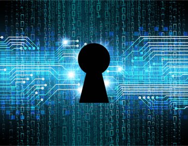 Asma kilit ve devre ile soyut arkaplan