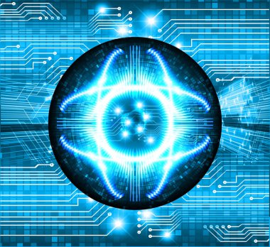 Çeşitli teknolojik elementlere sahip soyut teknoloji arka planı