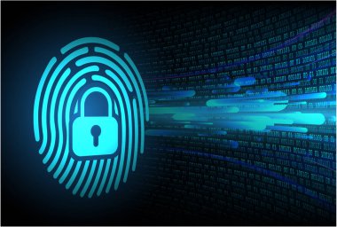 Arka planda ikili kod olan siber güvenlik kavramı