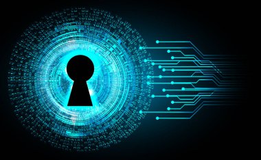 ikili kod ve asma kilit ile soyut arkaplan