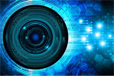 Çemberleri ve çizgileri olan soyut teknoloji arka planı