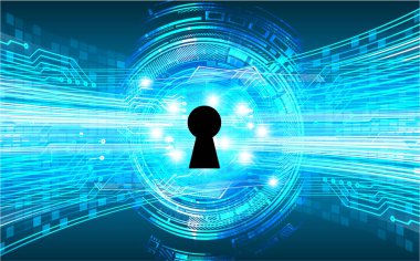 Kilit ve ikili kodlu soyut arkaplan