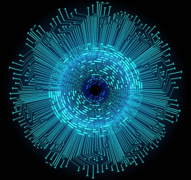 Soyut teknoloji geçmişi. Vektör illüstrasyonu