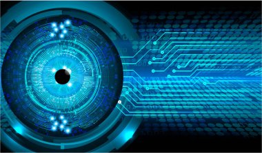 Fütürist teknolojiye sahip soyut mavi arkaplan