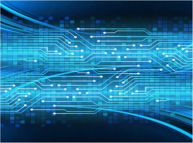 Teknoloji geçmişi olan devre kartı. vektör illüstrasyonu